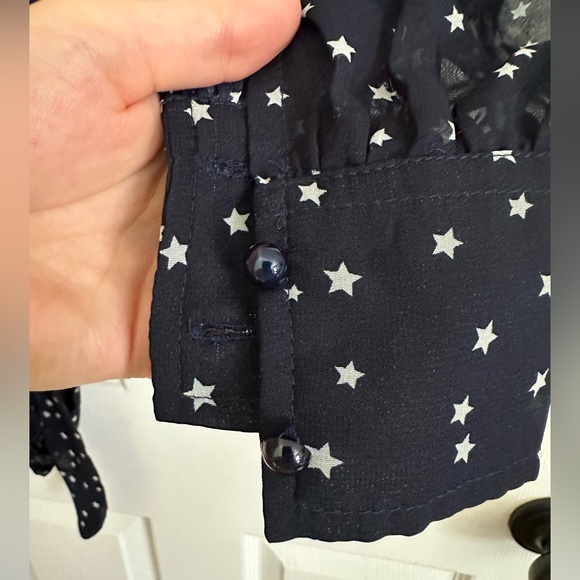 Lioness Wrap Top in Navy Star Print - Picture 5 of 6